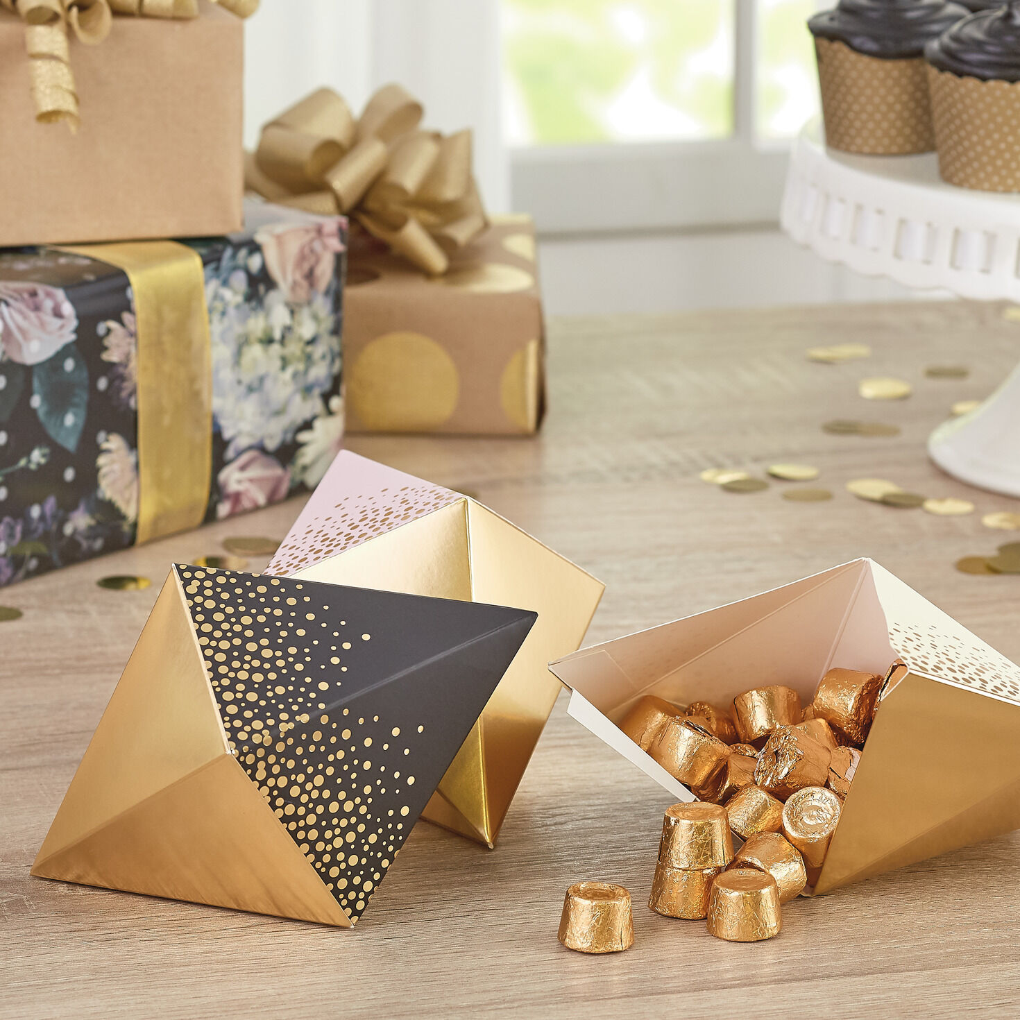 Butterfly Favour Box with Ribbon For Wedding Party Gift Sweet GOLD YELLOW 74B-3