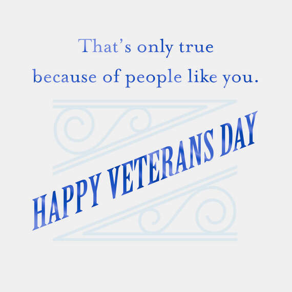 Strong, Proud, Brave, Free Veterans Day Card, , large image number 2