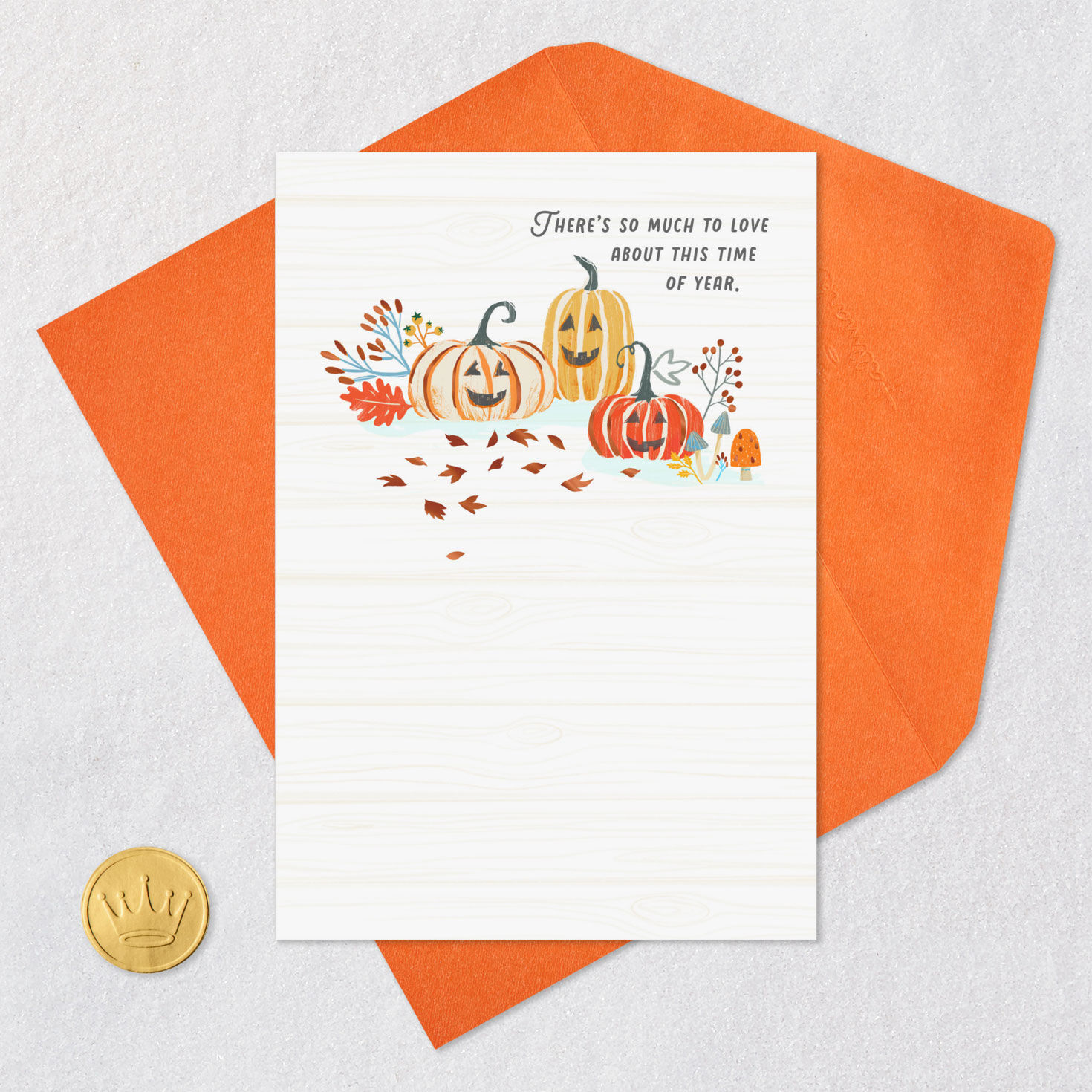 Best Parts of the Season Halloween Card Card Front with Envelope and Gold Seal image number 5