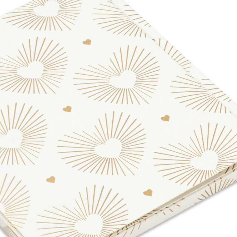 4.6" Gold Hearts on White Gift Card Holder Box, , large image number 5