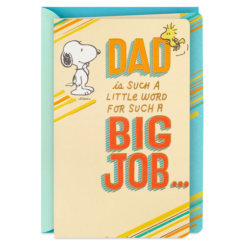 Peanuts® Snoopy and Woodstock Big Job Father's Day Card, 