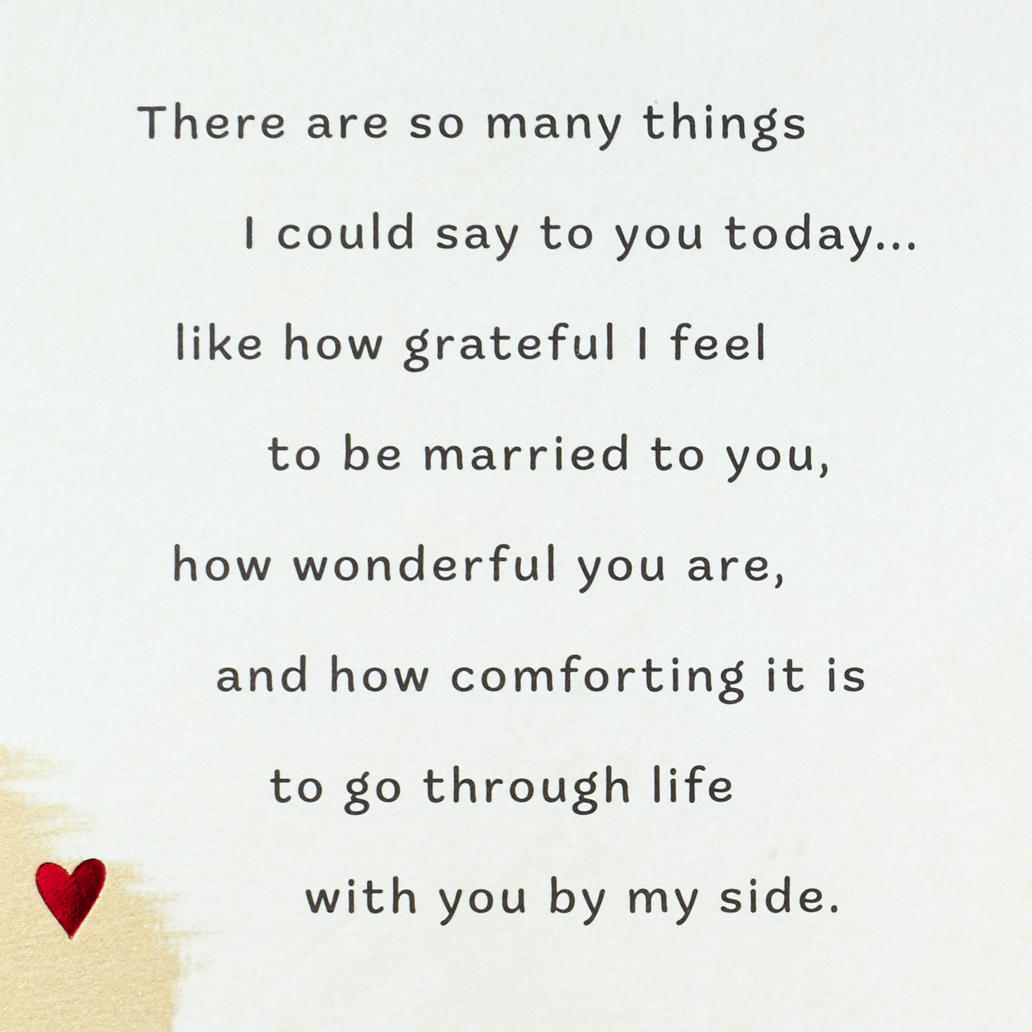 Gold Hearts and Banners Husband Valentine's Day Card sentiment image number 2