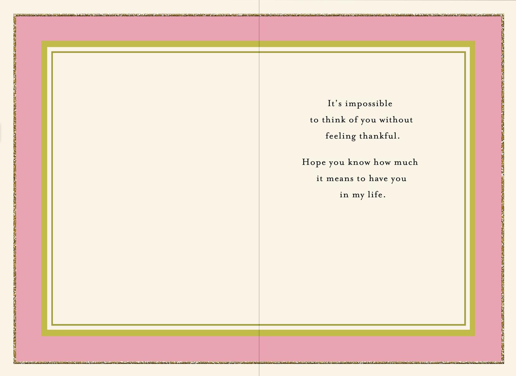 Pink Flowers Thinking of You Card