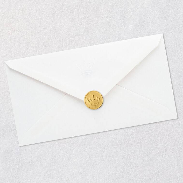 Cardinals in Snowy Forest Romantic Christmas Card Envelope Back with Seal image number 8