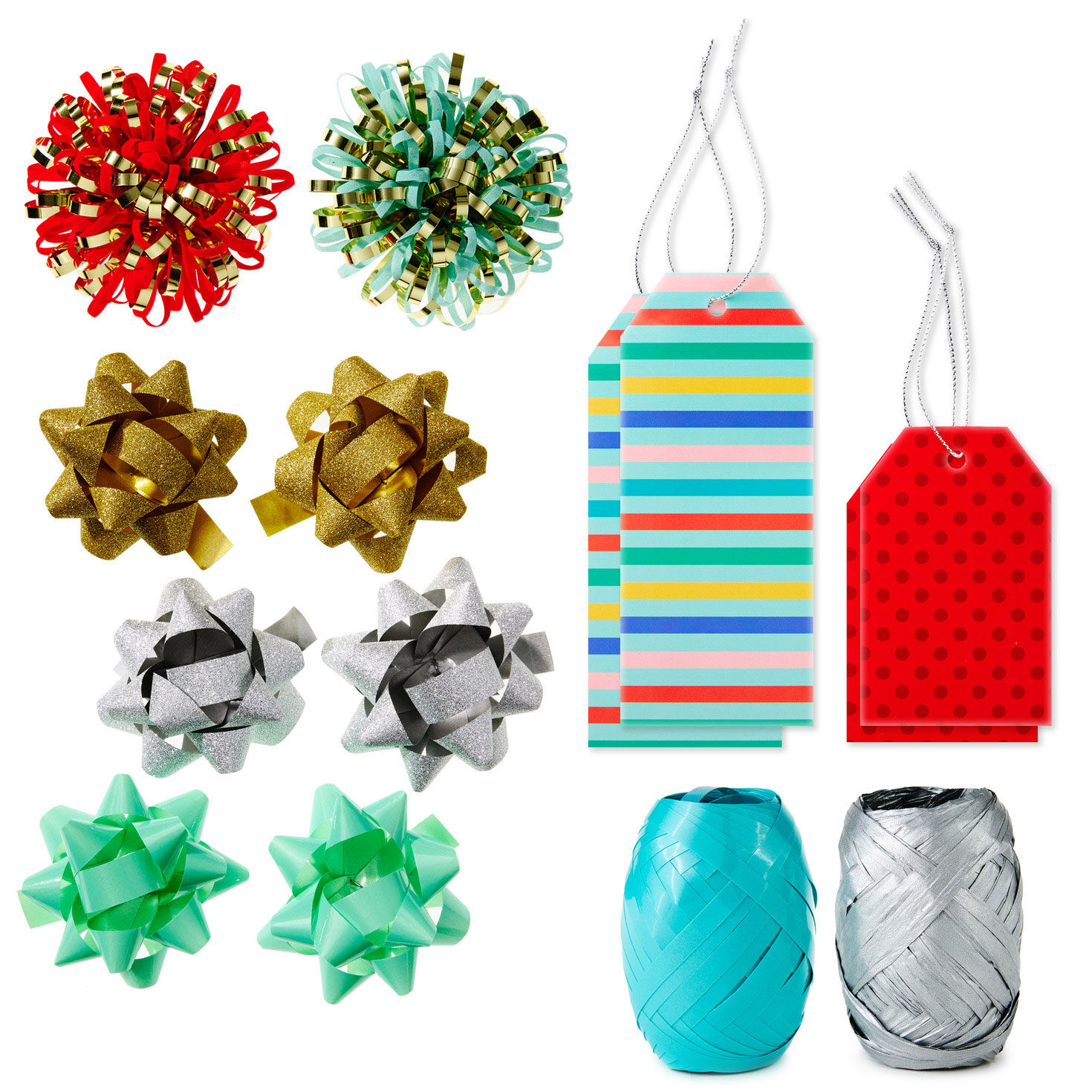 Bold and Bright 16-Pack Assortment Gift Trim Pack