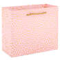 5.5" Gold Dots on Pink Small Horizontal Gift Bag, , large image number 1