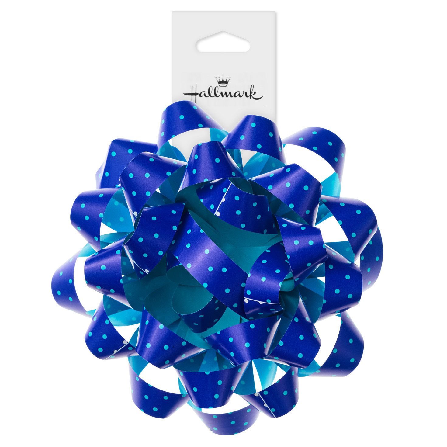 Blue With Dots and Turquoise on Reverse Gift Bow package front image number 5