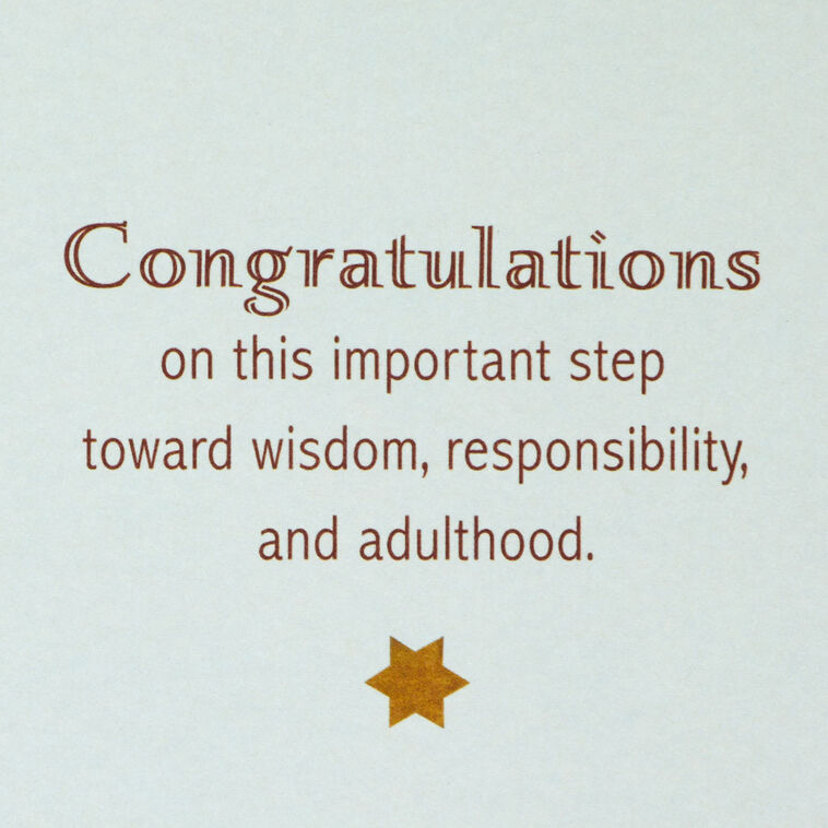 Wisdom, Responsibility and Adulthood Bar Mitzvah Card - Greeting Cards | Hallmark wisdom-responsibility-and-adulthood-bar-mitzvah-card-greeting-cards-hallmark