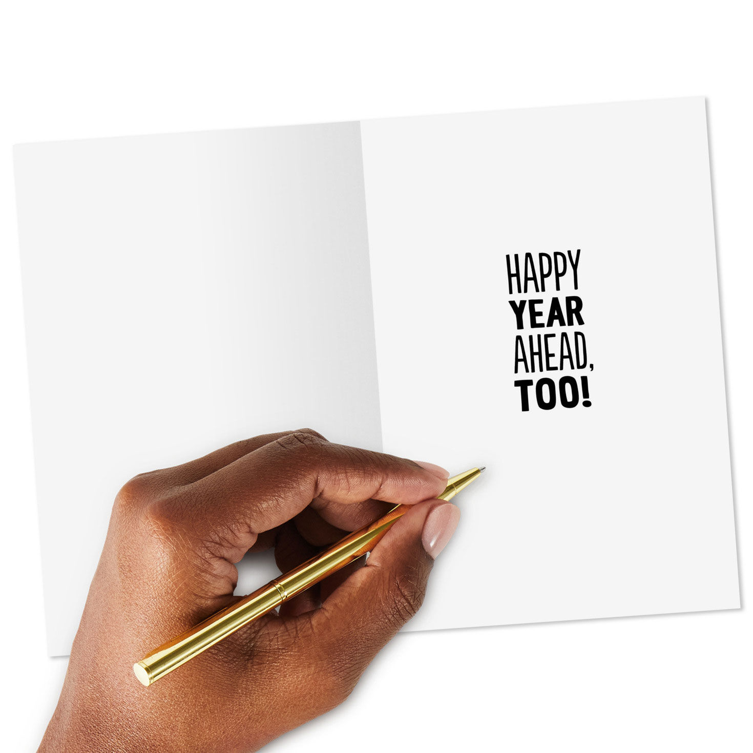 Elongated Shadow Lettering New Year Card Pack Signing card image number 5