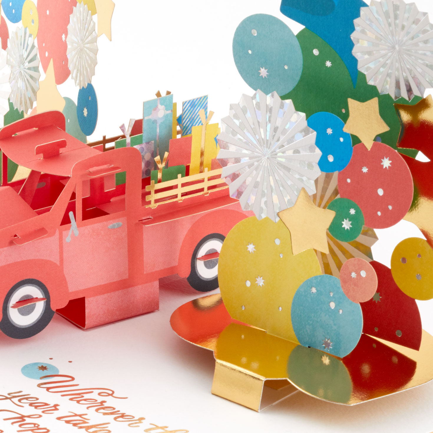 Celebrating You Red Truck and Banner 3D Pop-Up Birthday Card for only USD 12.99 | Hallmark
