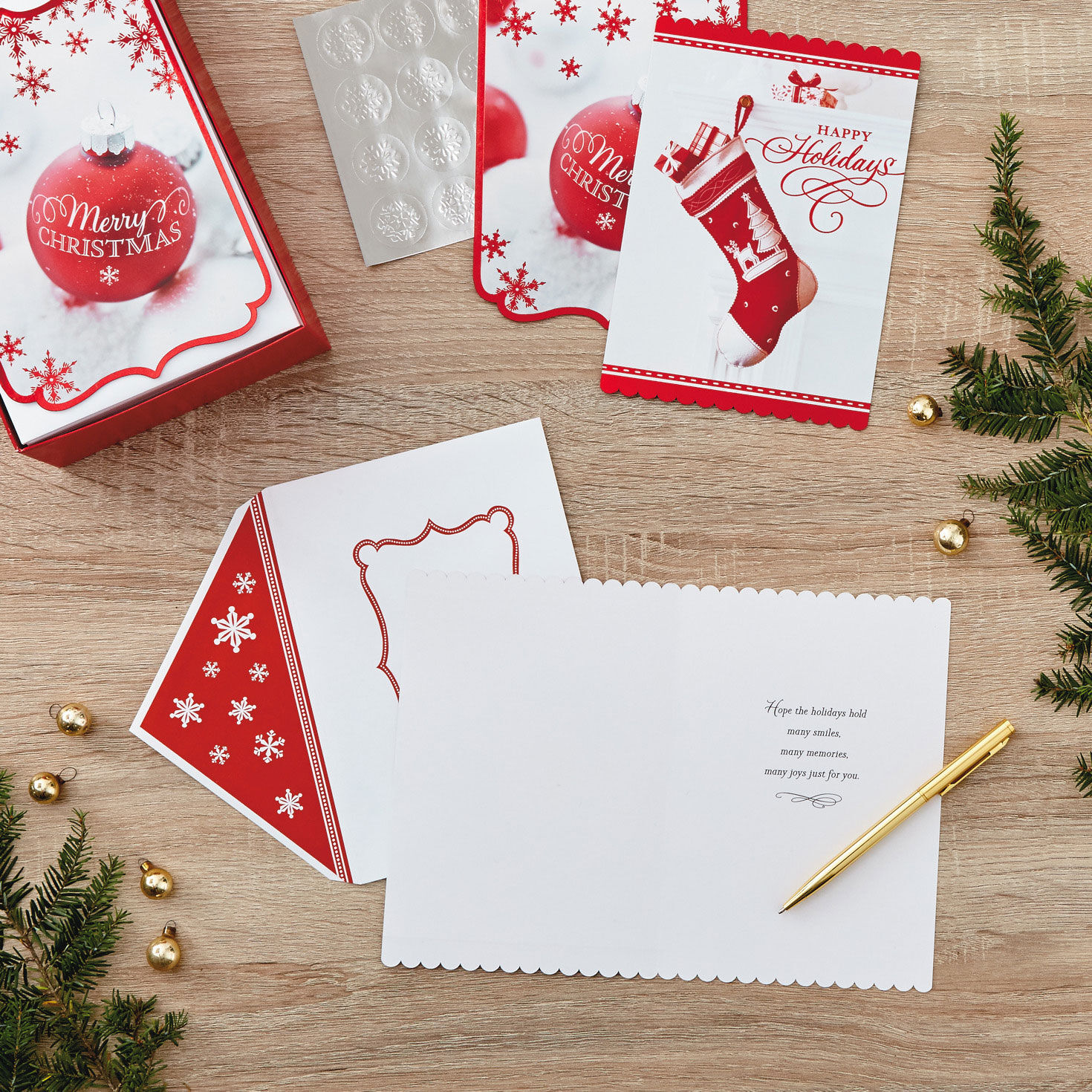 Ornaments Boxed Christmas Cards Bulk Pack in use image number 9