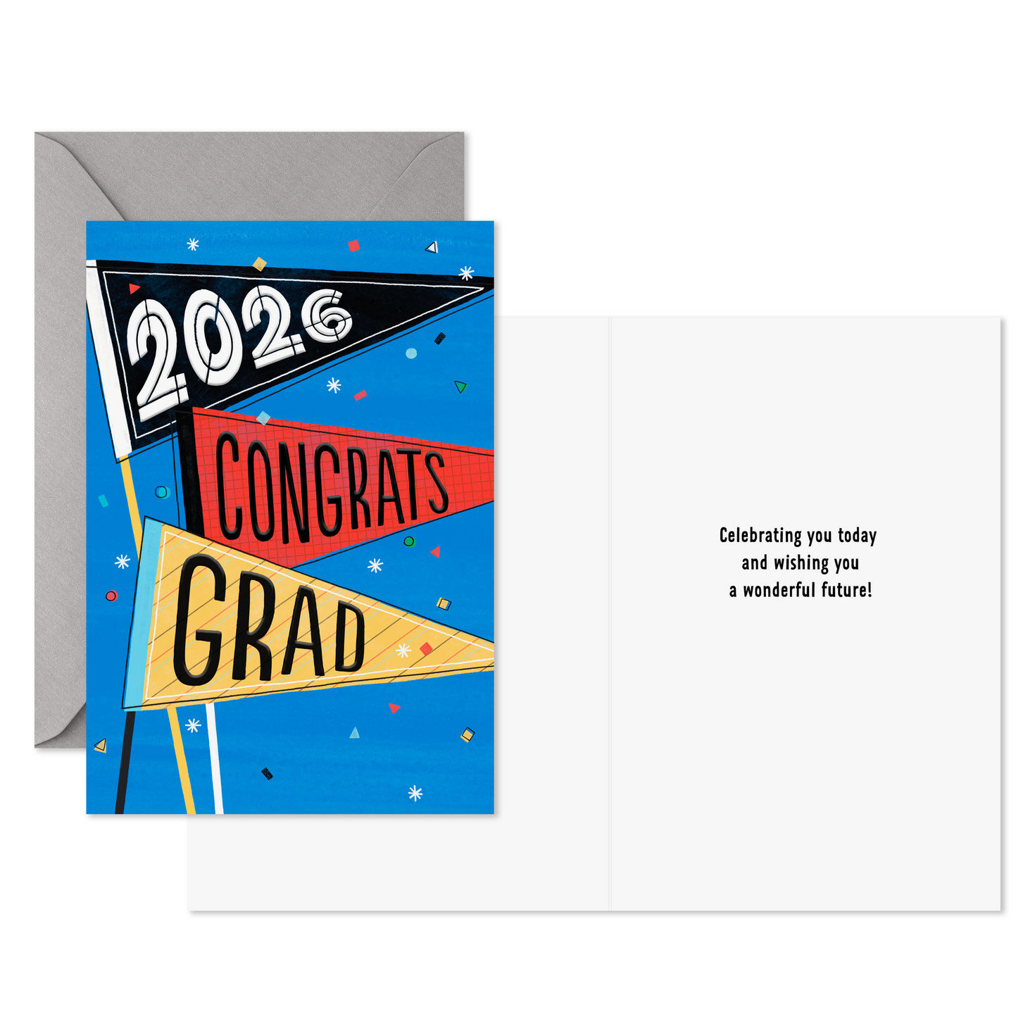 Celebrating You Today Pennants 2026 Graduation Cards, Pack of 10 for only USD 8.99 | Hallmark