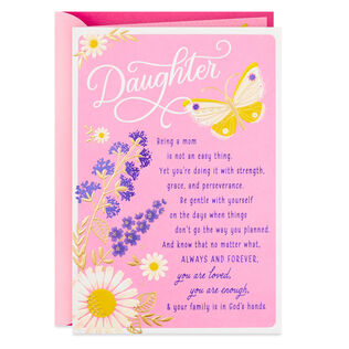 Cheering You On Religious Mother's Day Card for Daughter