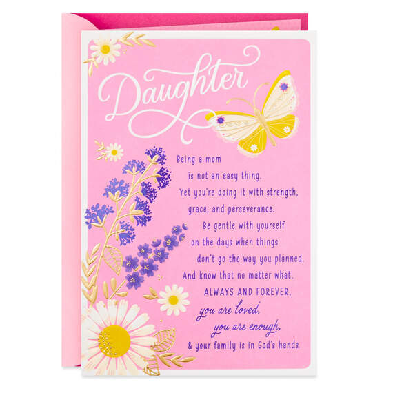Cheering You On Religious Mother's Day Card for Daughter