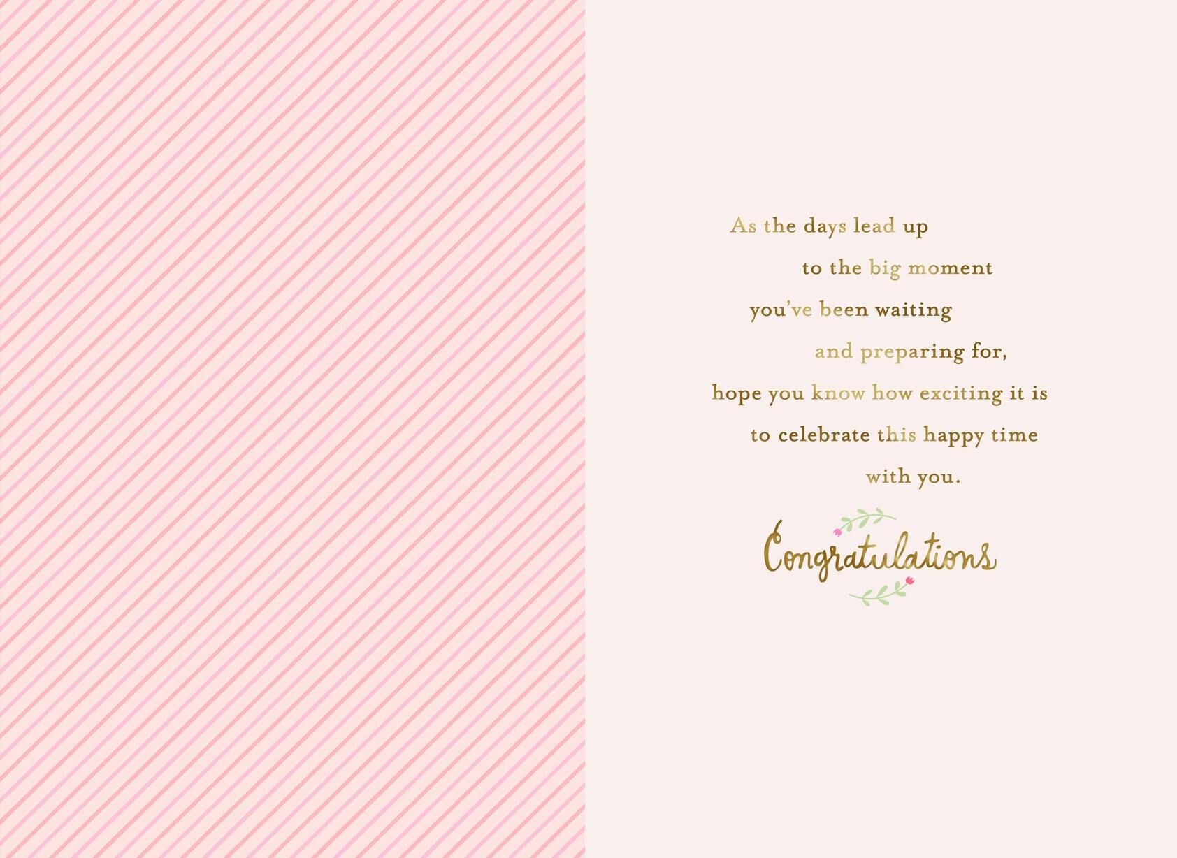 Circle of Flowers Wedding Card for Daughter-in-Law