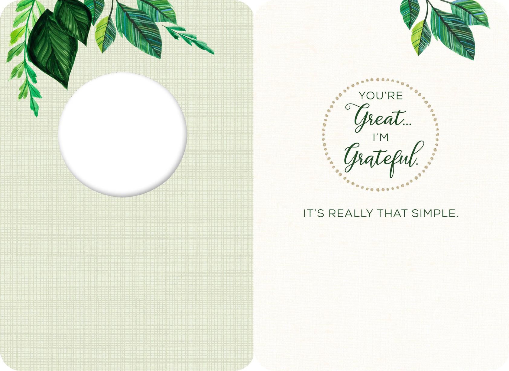 You're Great, I'm Grateful Thank You Card