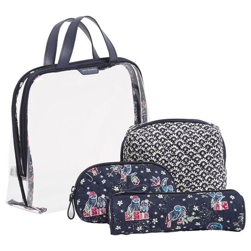 Vera Bradley Wallets Purses Travel Bags Hallmark Vera Bradley 4 Piece Cosmetic Set In Holiday Owls
