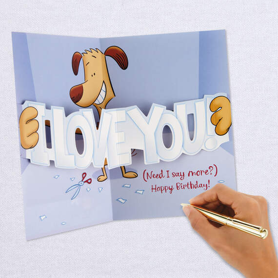I Love You Sign Pop-Up Birthday Card for Mom, , large image number 7