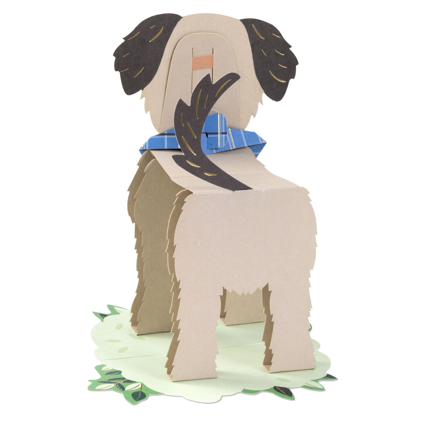 Paper Craft Puppy Dog Pop-Up Father's Day Card back image number 2