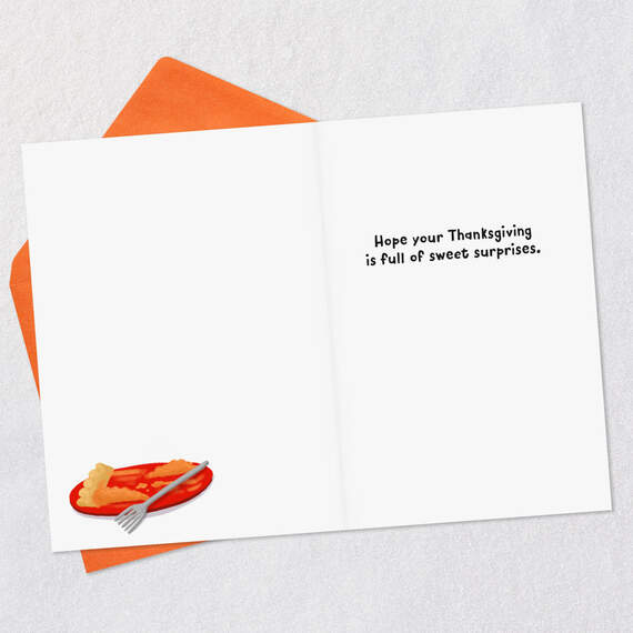 Sweet Surprises Pumpkin Pie Funny Thanksgiving Card, , large image number 3
