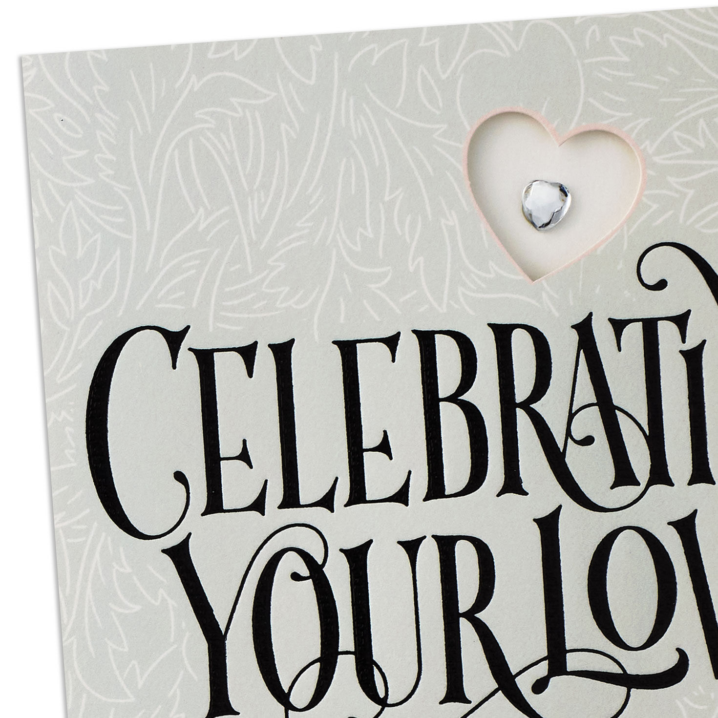 Silver and Black Wedding Card Card Front Detail image number 5