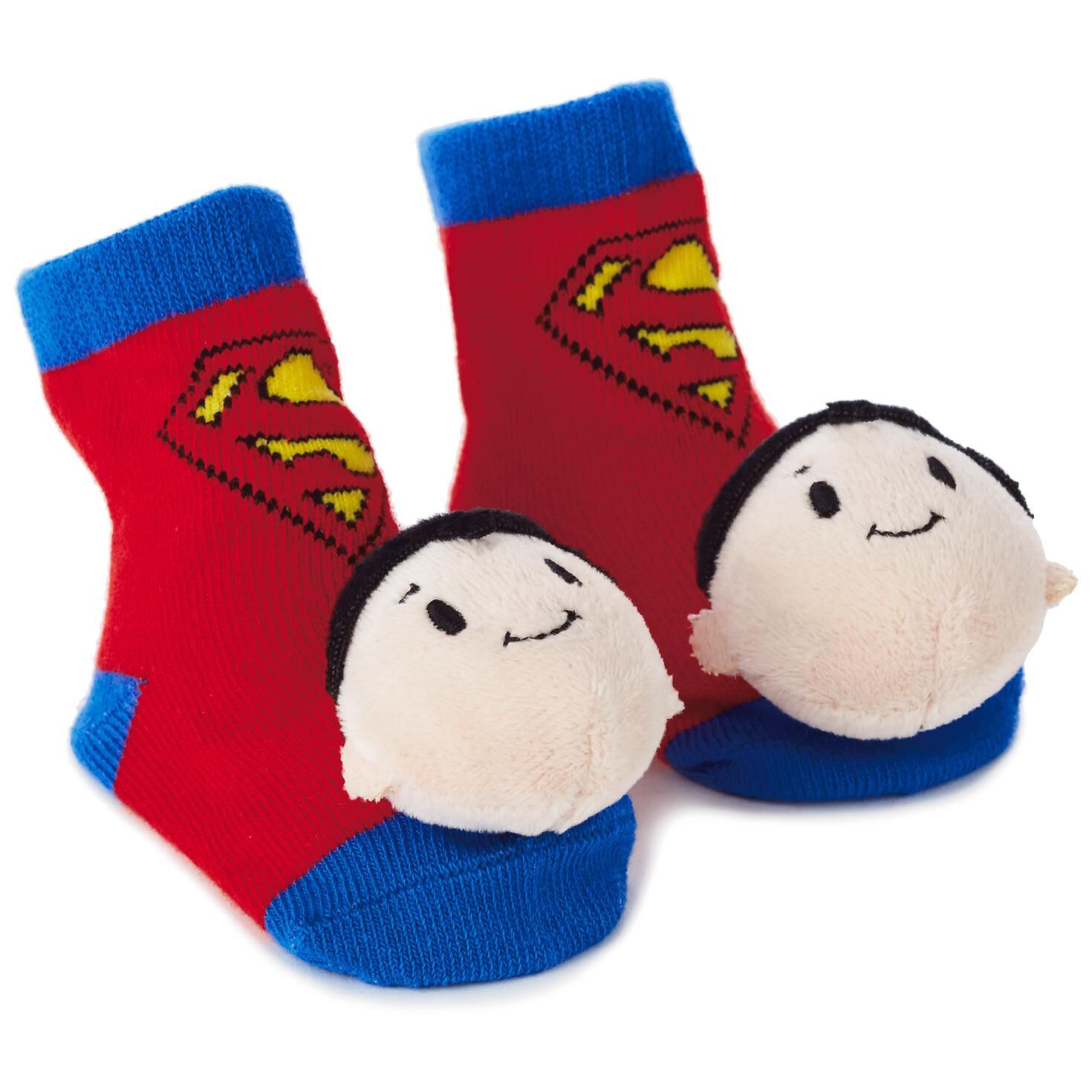 Superman Itty Bittys Baby Rattle Socks Baby Clothes Hallmark