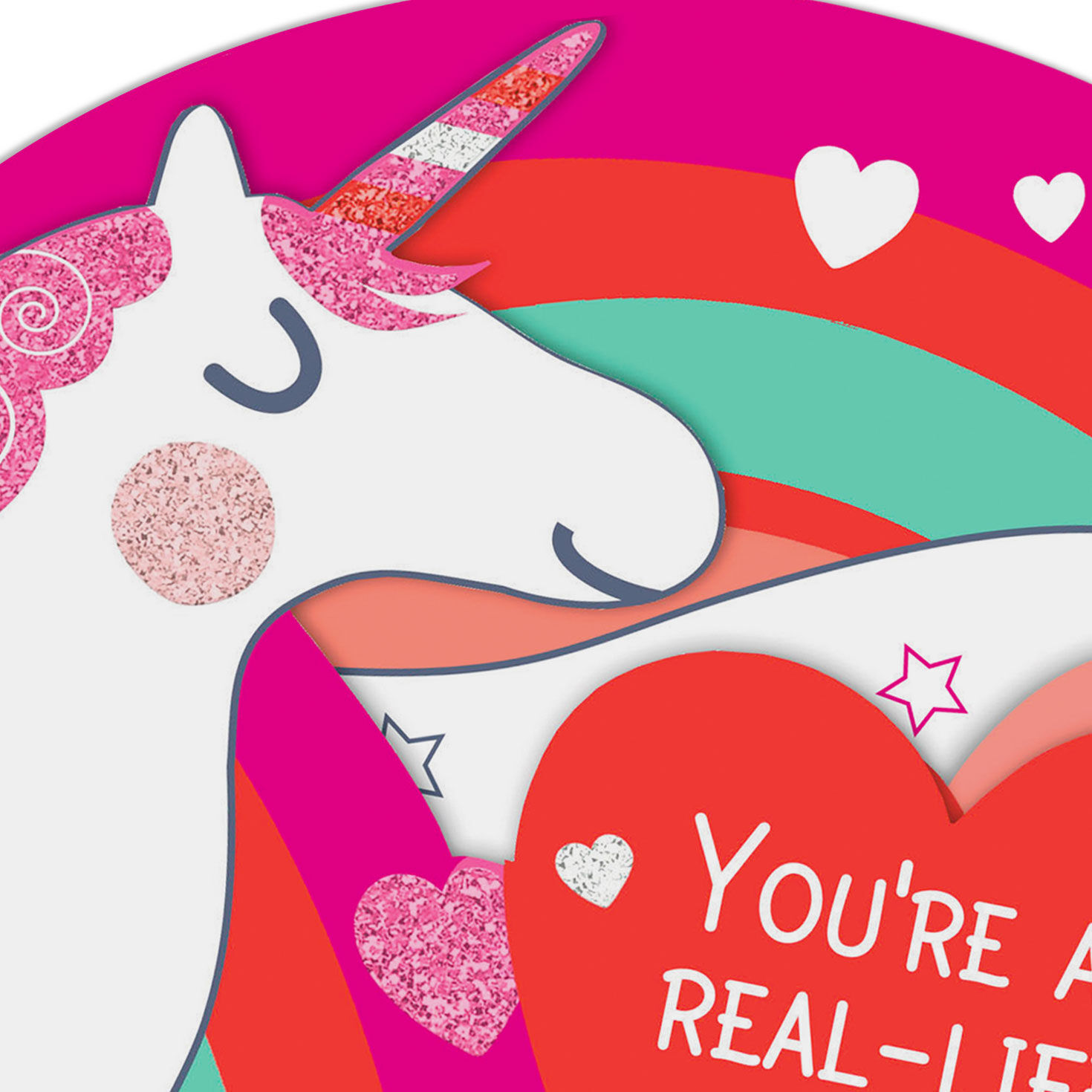 You're a Real-Life Unicorn Valentine's Day Card for Kids, , large image number 4