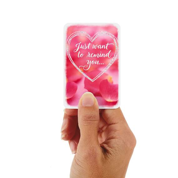 3.25" Mini I Love You Rose Petals Love Card