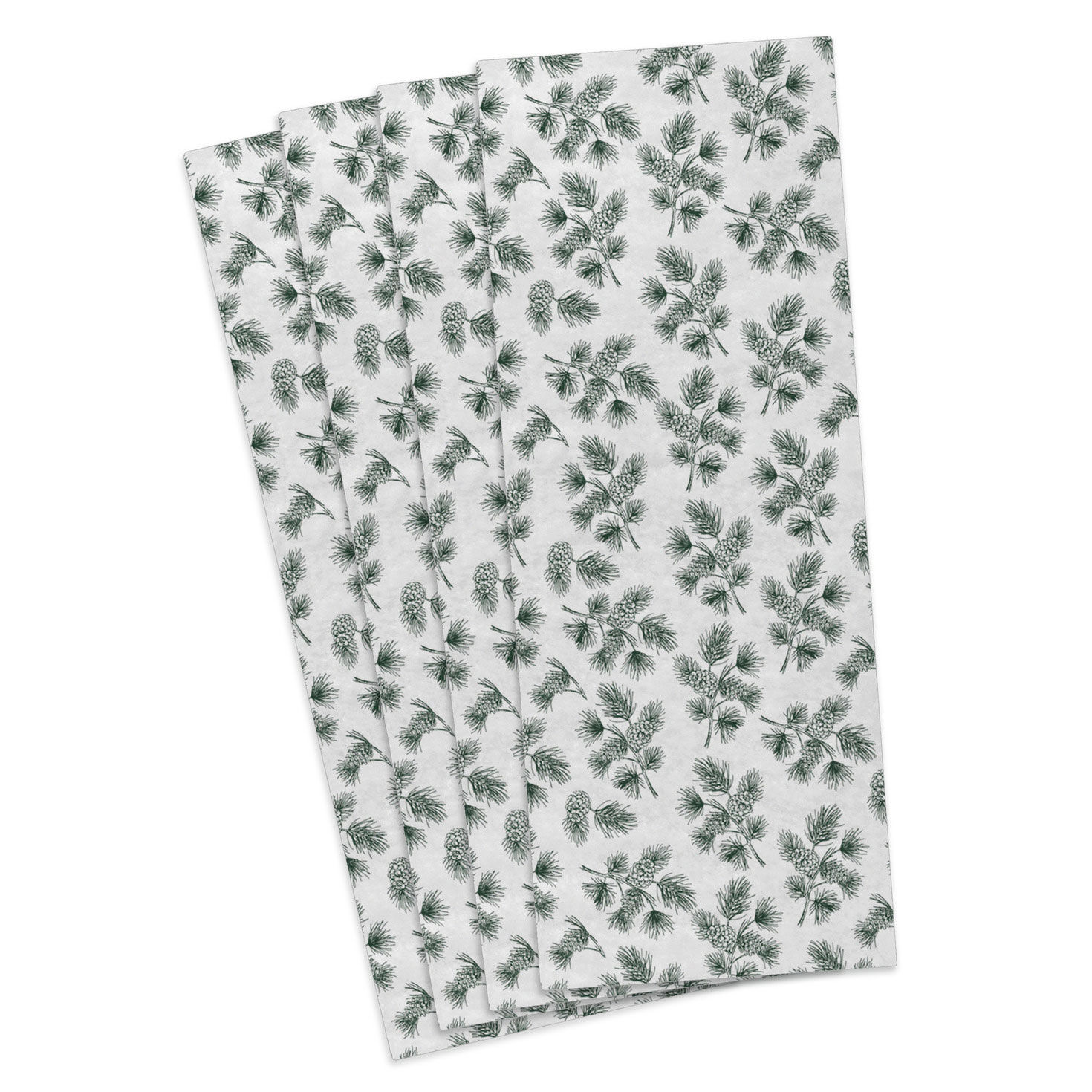 Pine-Scented Branches on White Holiday Tissue Paper Flat fan image number 3