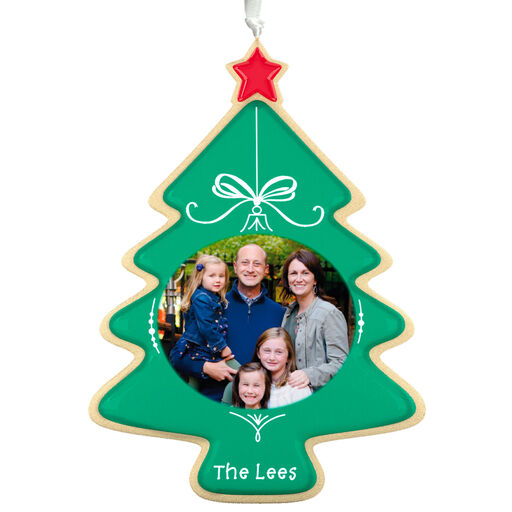 Sweet Memories Sugar Cookie Tree Personalized Oval Photo & Text Ornament, 