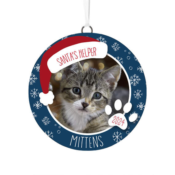 Holiday Pet Personalized Text and Photo Ceramic Ornament - Personalized ...