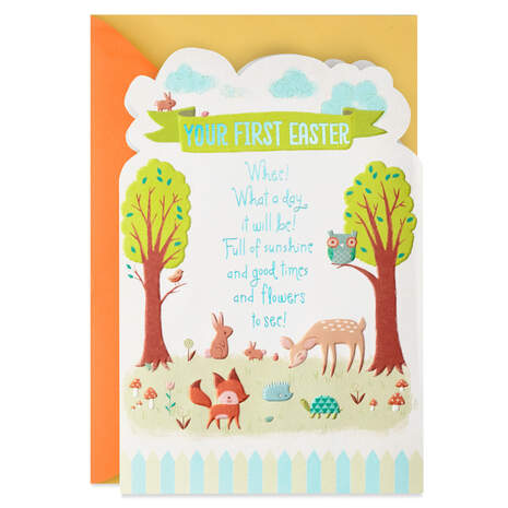 Forest Creatures First Easter Card for Baby, , large