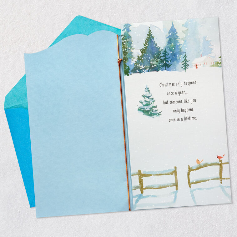 Once in a Lifetime Love Romantic Christmas Card, , large image number 3