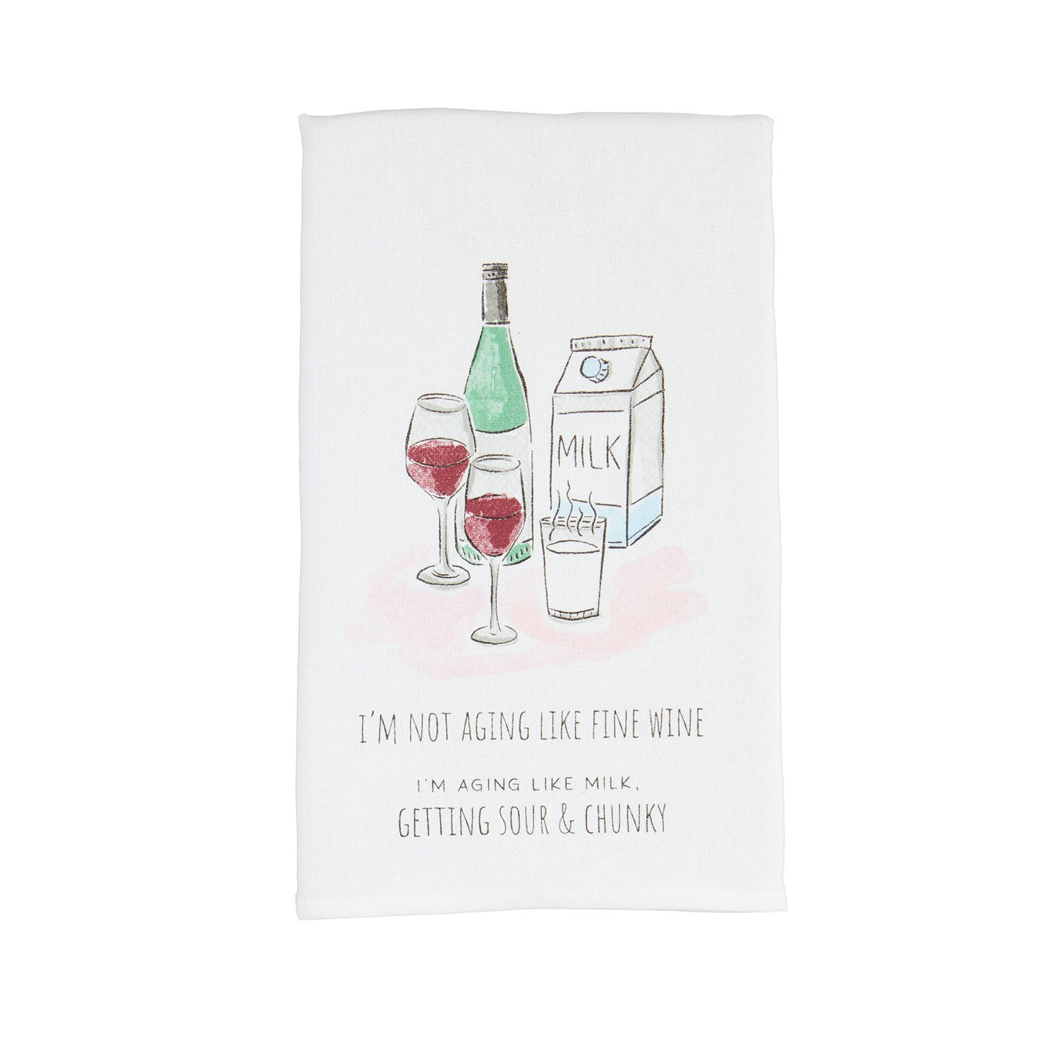 Mud Pie Fine Wine Funny Tea Towel
