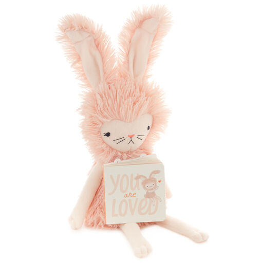 MopTops Angora Bunny Stuffed Animal With You Are Loved Board Book, 