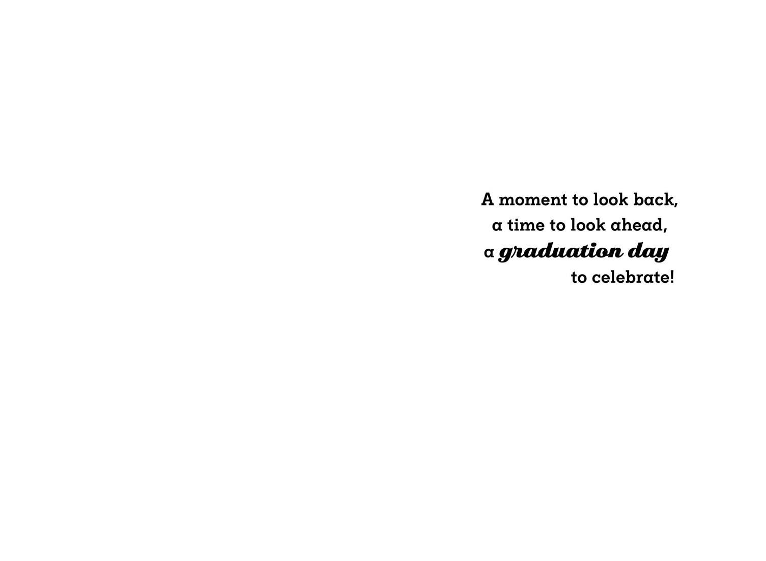 Cap and Books Graduation Card, Pack of 6