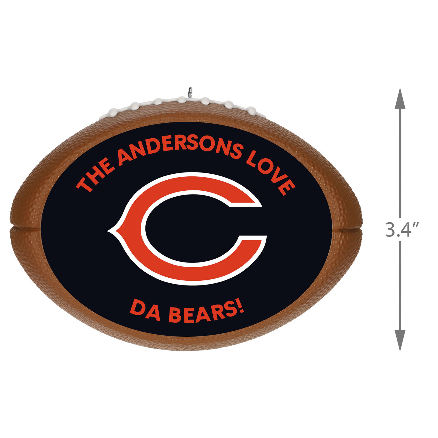 NFL Chicago Bears Football Personalized Ornament, Custom Text for only USD 30.99 | Hallmark