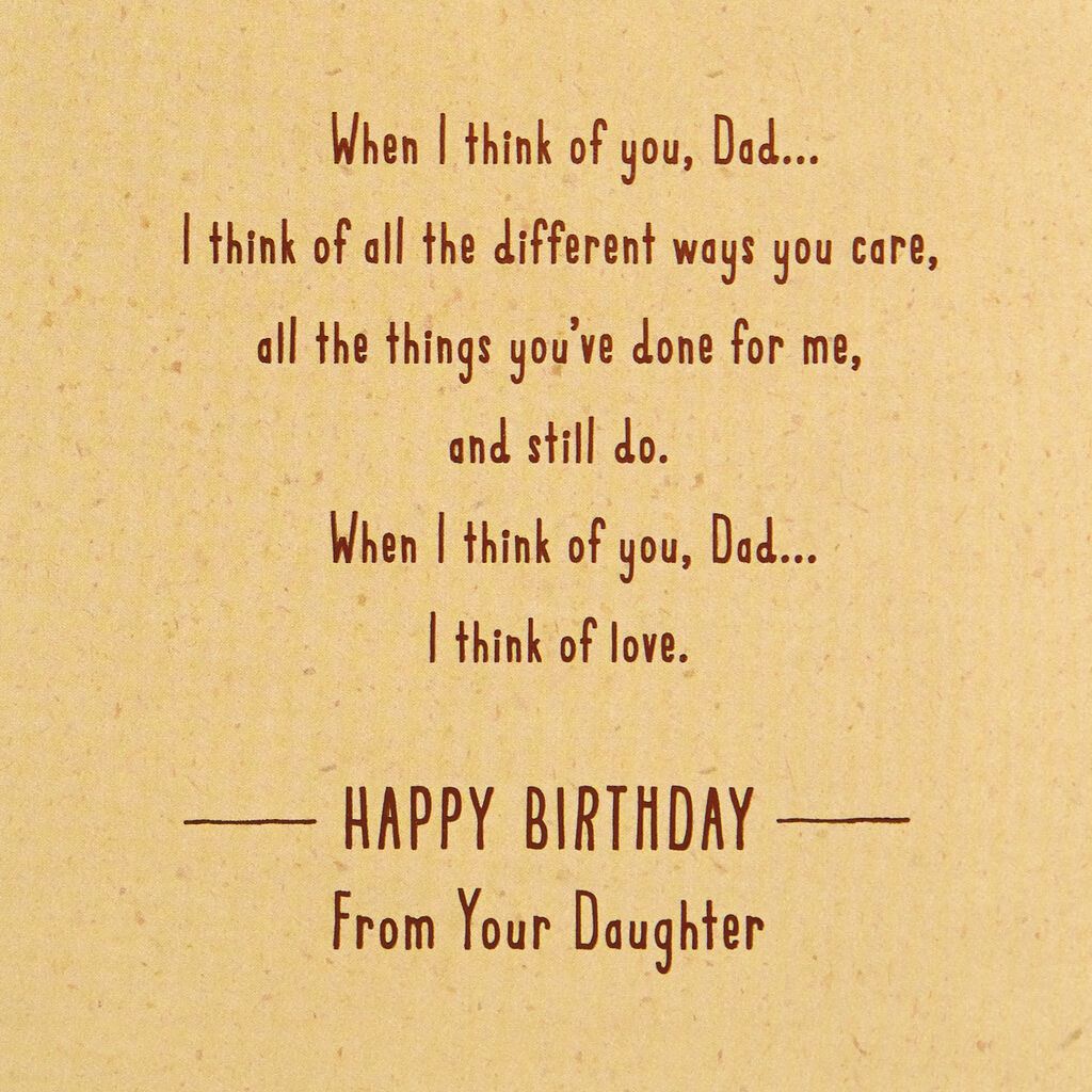 Stalwart Tree Birthday Card To Dad From Daughter Greeting Cards