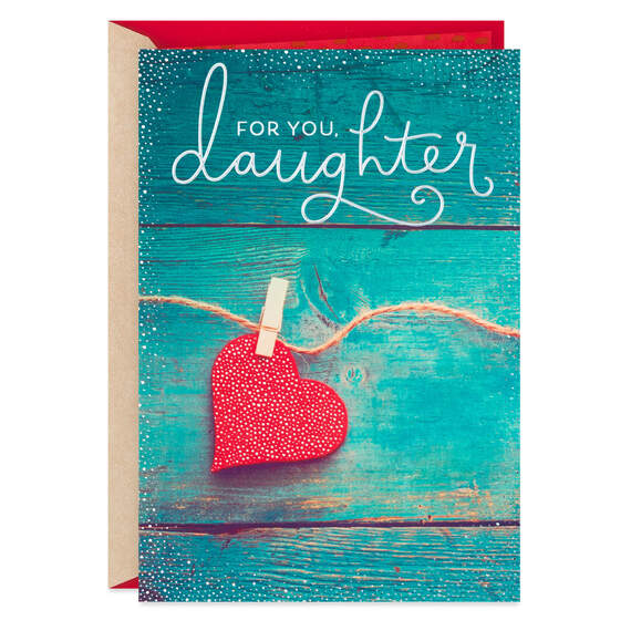 Unique and Beautiful Valentine's Day Card for Daughter, , large image number 1