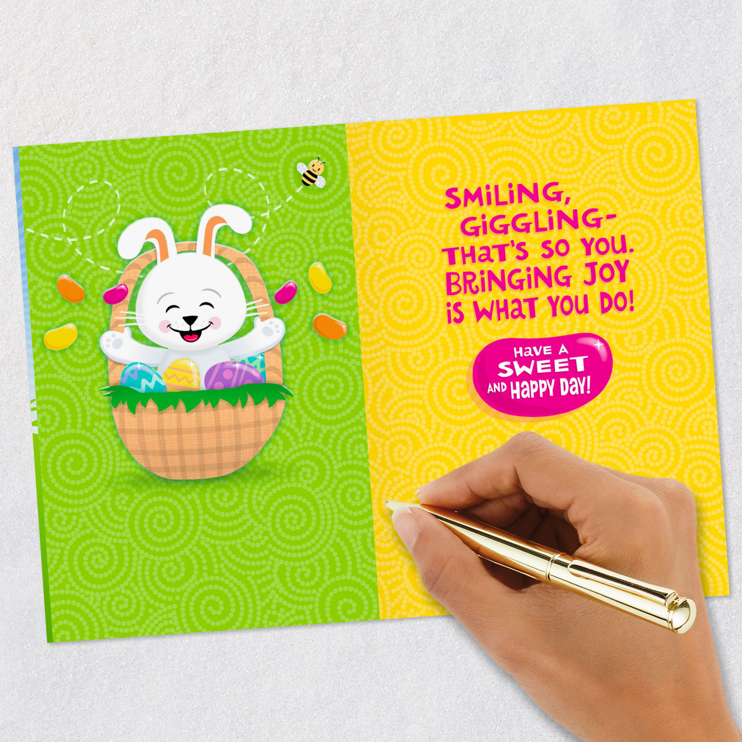Baby Bunny and Eggs First Easter Card Signing card image number 6