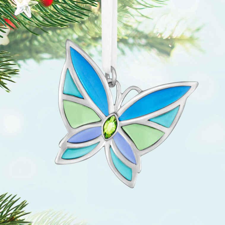 Blue and Purple Butterfly Keepsake Ornament  image number 2