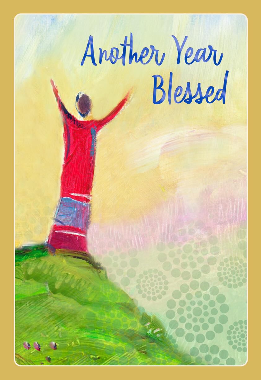 Watercolor Celebration of Divine Creation Birthday Card