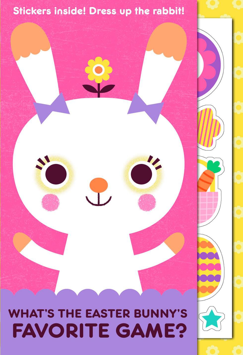 Bunny Games Joke Kid's Easter Card With Stickers