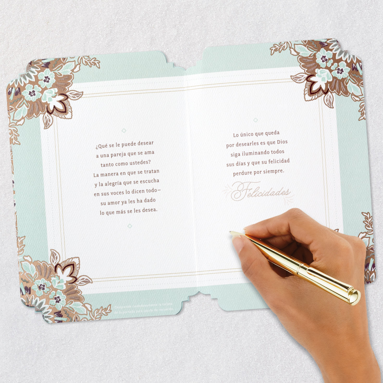 Joy Religious Spanish-Language Wedding Card for Couple With Prayer Card, , large image number 11