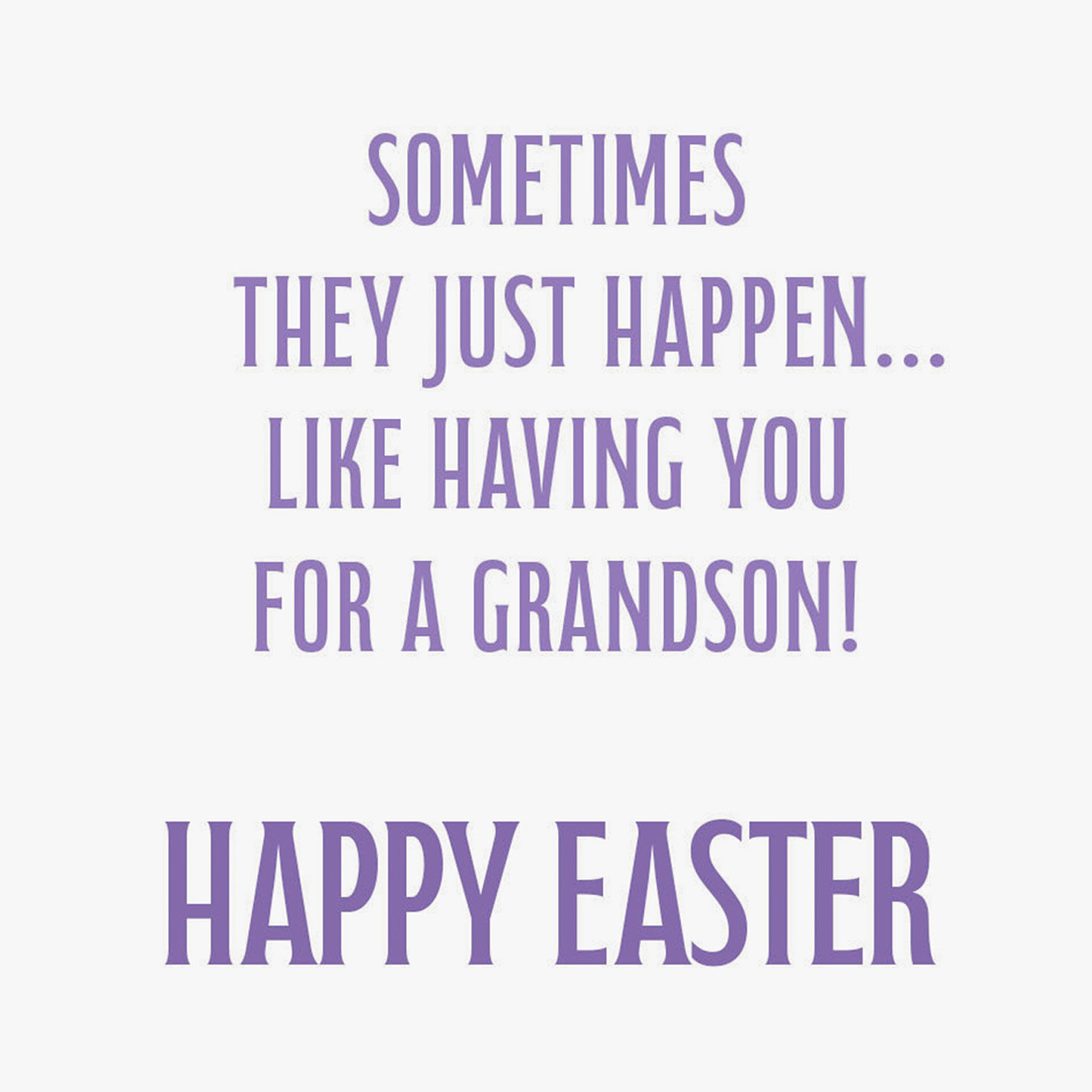 Orange and Blue Eggs on Purple Easter Card for Grandson sentiment image number 2