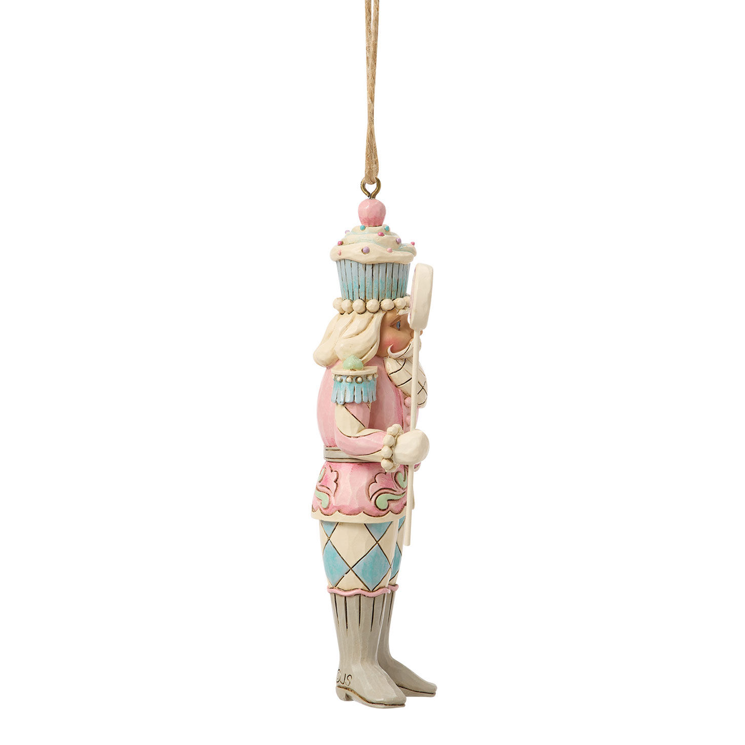 Pink and Green Toy Soldier Jim Shore Ornament side image number 4