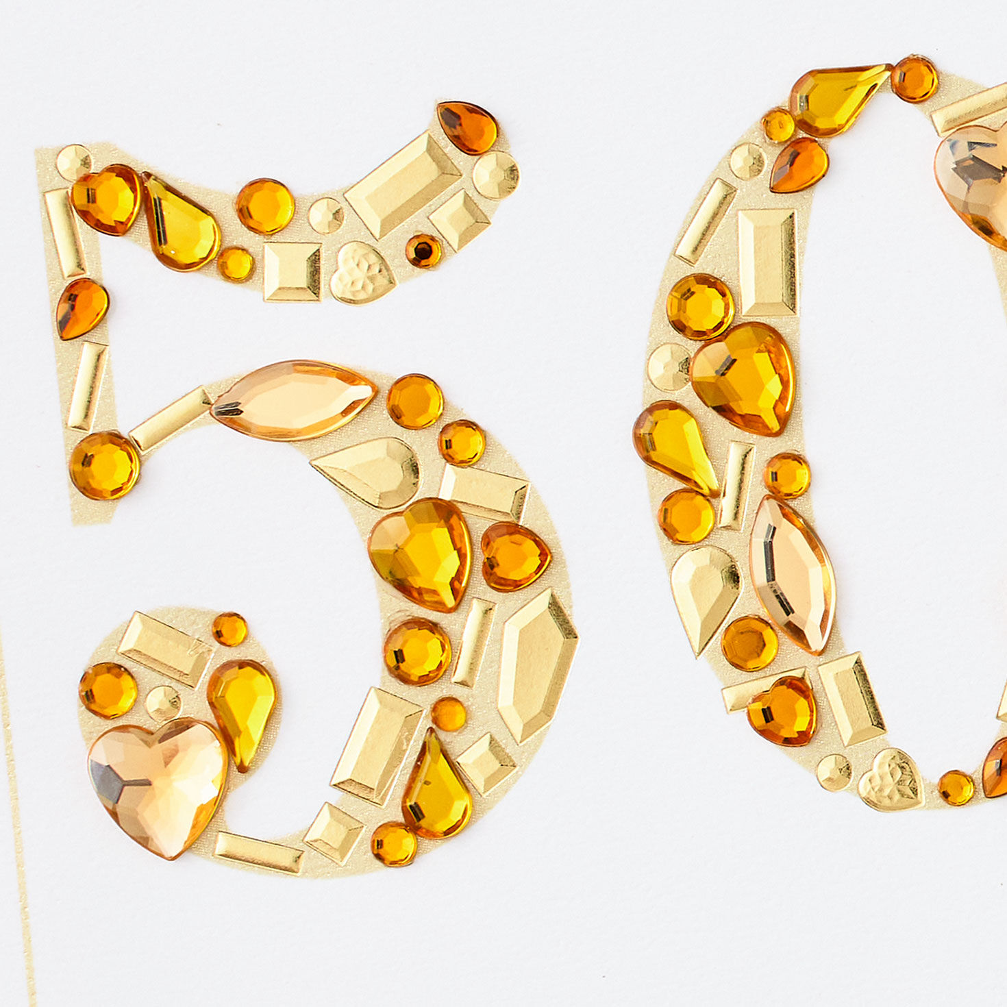 Gold Gems 50th Anniversary Card Card Front Detail image number 4