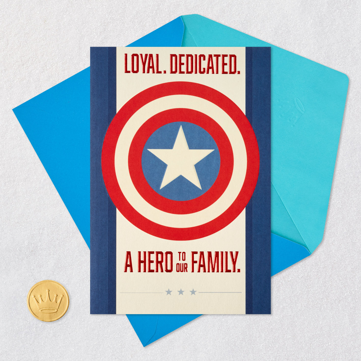 Marvel Captain America You're One of the Good Guys Birthday Card for Family Member, , large image number 5