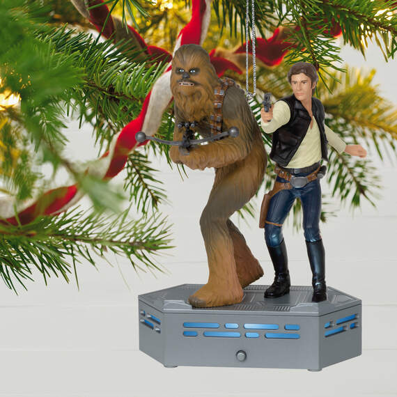 Star Wars: A New Hope™ Collection Han Solo™ and Chewbacca™ Ornament With Light and Sound, , large image number 2