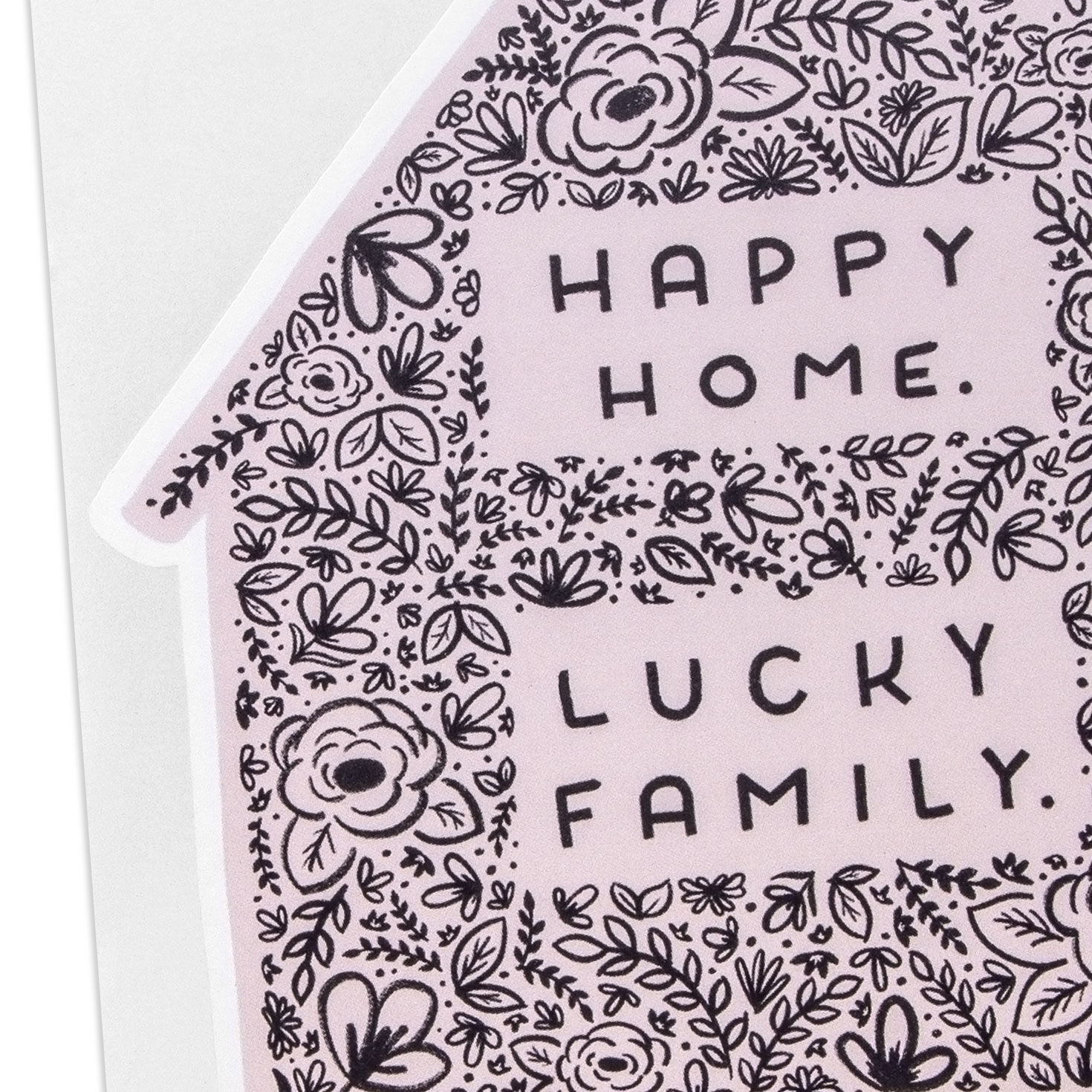 Pink and Black Floral House Mother's Day Card Card Front Detail image number 4